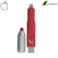 Caneta Touch Screen + Adaptador USB Lightning X-Cell XC-PEN-5 - Vermelho